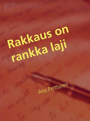 cover image of Rakkaus on rankka laji